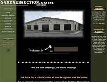 Tablet Screenshot of gardnerauction.com